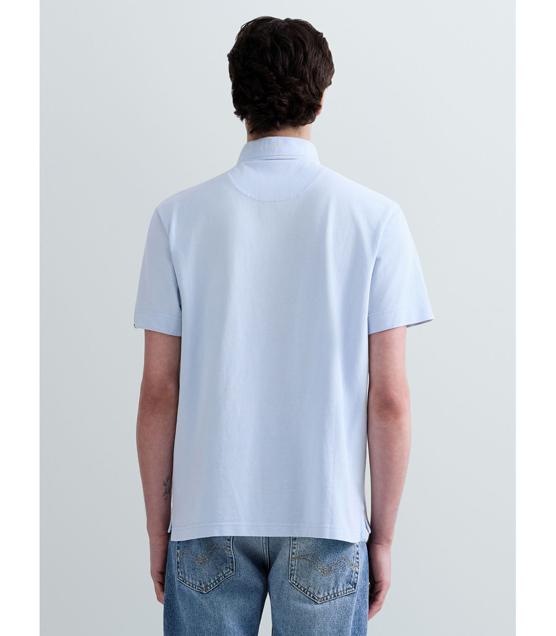 コットンピケポロシャツ 詳細画像 スカイブルー 3